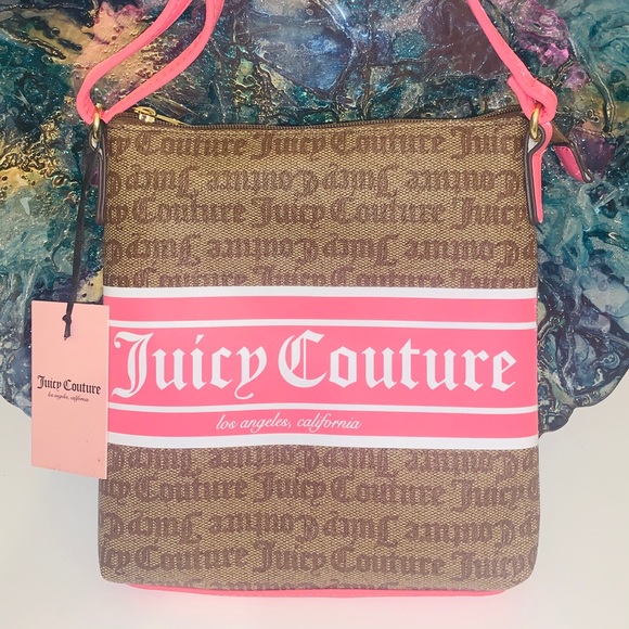 Juicy Couture Handbags - Juicy Couture Billboard Pink Brown Messenger Bag